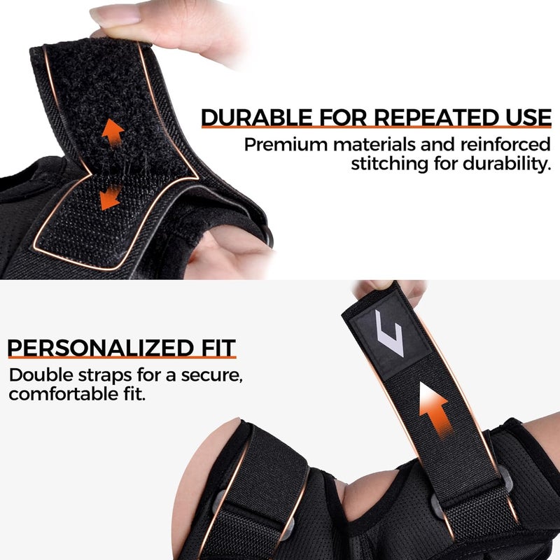 COOLOMG Batter's Baseball Elbow Guard for Youth Adult, Protective Arm Pads with Adjustable Straps for Softball Lacrosse, Single - Image 5